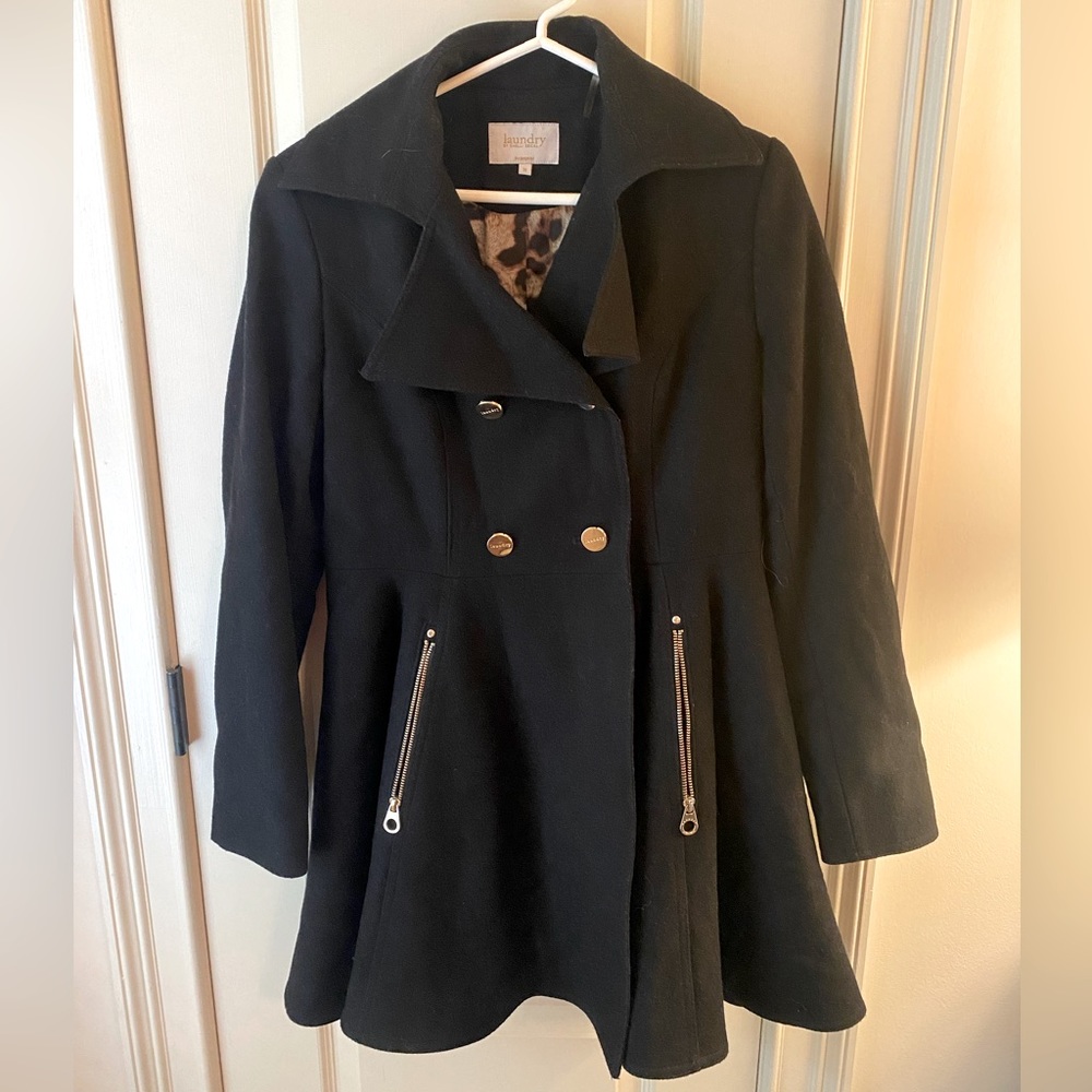 Laundry By Shelli Segal Black Peacoat